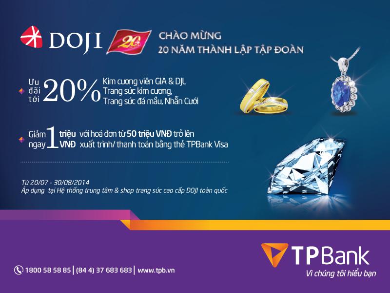 ưu đai Tới 20 Từ Kim Cương Va Trang Sức Doji